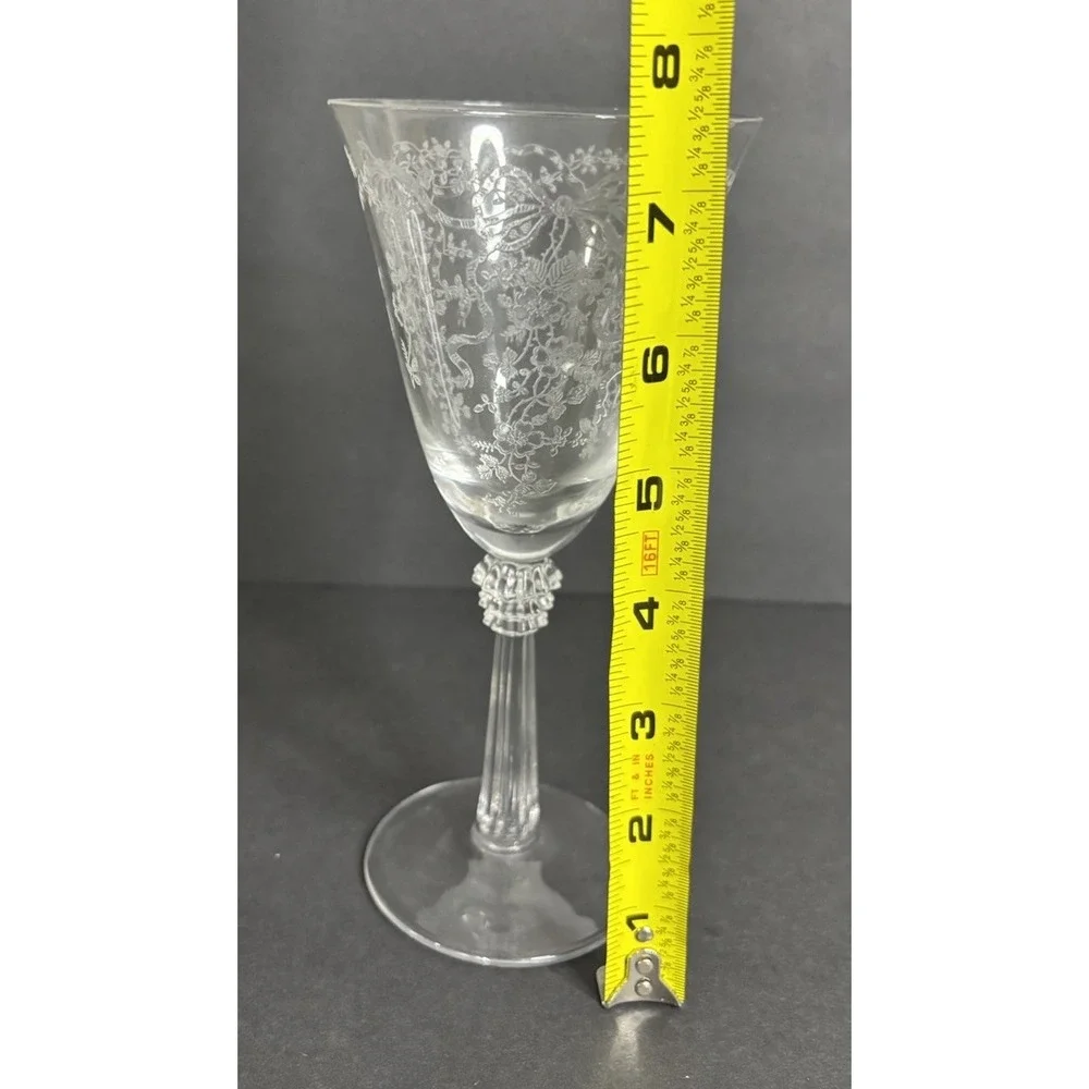 2 Fostoria Romance Water Goblets 7 1/2